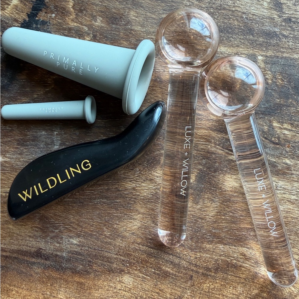NEW Facial Sculpting Tool Set | Gua Sha, Cupping & Glass Massage | Bundle
